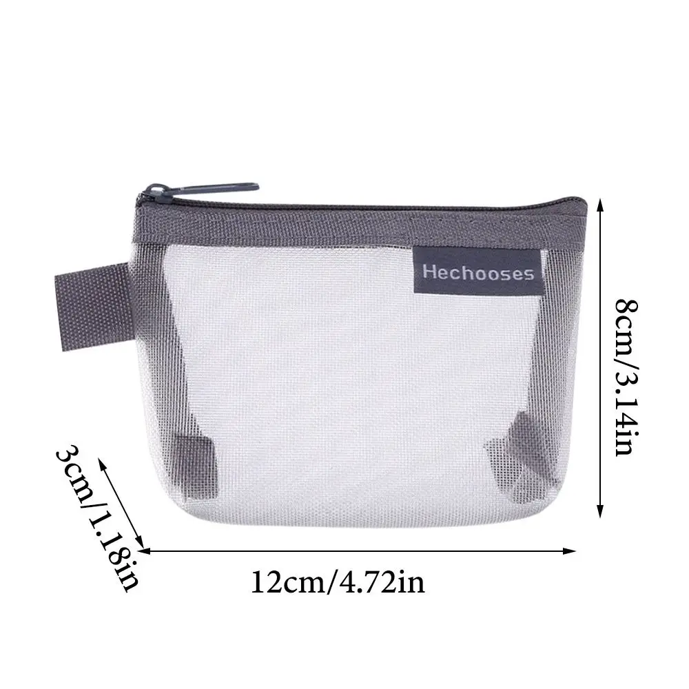 Mesh Coin Purse Key Lipstick Nylon Three-dimensional Coin Bag Small Item Storage Mini Cosmetic Bag Office