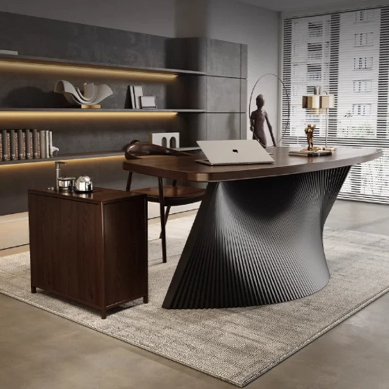ผู้จัดการความงามโต๊ะผู้บริหาร Modern Luxury Designer Workstation Office Table Conference Black Mesa De Escritorio Home Office