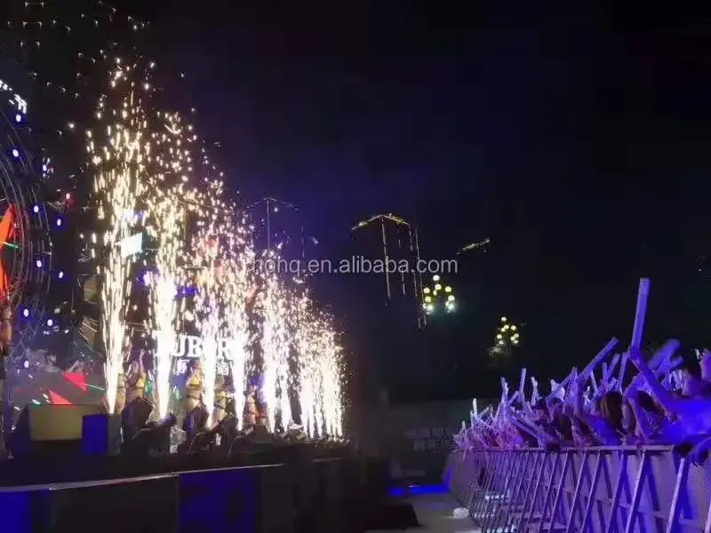Máquina de fonte de faísca fria com efeito de palco com controle remoto DMX512 para festa de casamento, fogos de artifício pyro frios