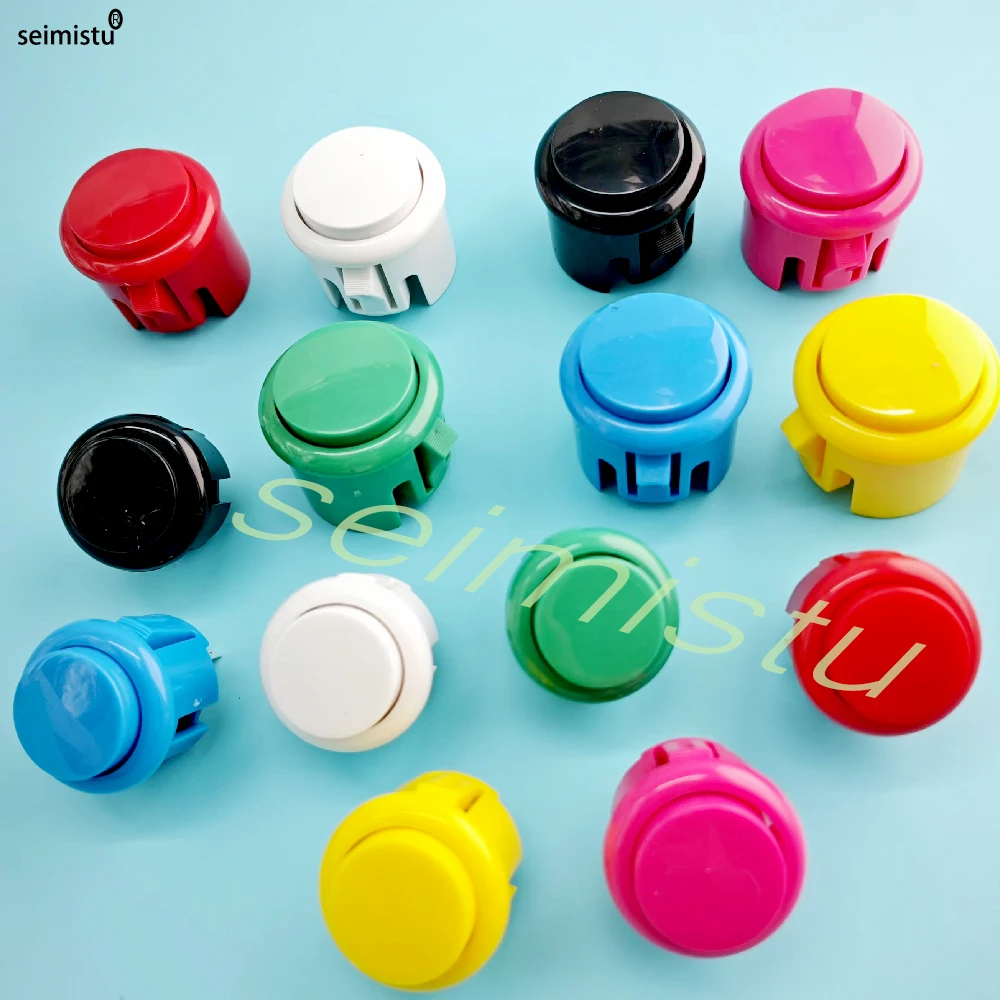 10 Stück Arcade-Drucktaster, Sanwa Hitachi Controller, Neo Geo, Arcade-Joystick, DIY-Kit, Mikroschalter-Taste, 24 mm, 30 mm Tasten
