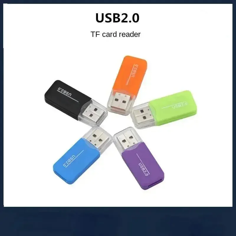Portable Mini USB 2.0 TF Memory SIM Card Reader High Speed T-Flash Adapter For PC Laptop Notebook PC Computer Vehicle Speaker