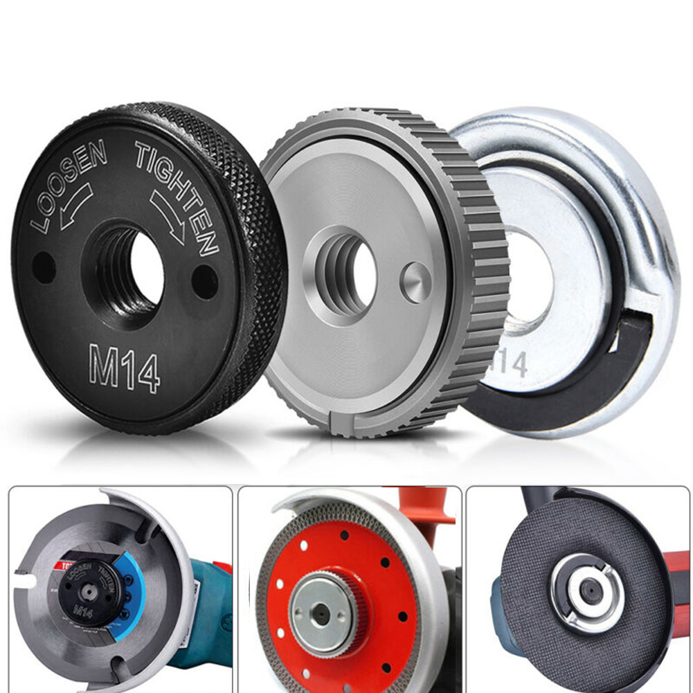 Tuerca de bloqueo de amoladora angular M14, accesorio de sujeción de placa de brida de sujeción de cambio rápido para fijar discos de corte disco abrasivo de rueda