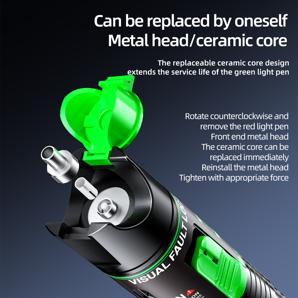 SAIVXIAN 視覚的障害ロケータ充電式光ファイバーグリーンライトペン 15/30MW 光ファイバーテスター強力な光通過ペンテスト