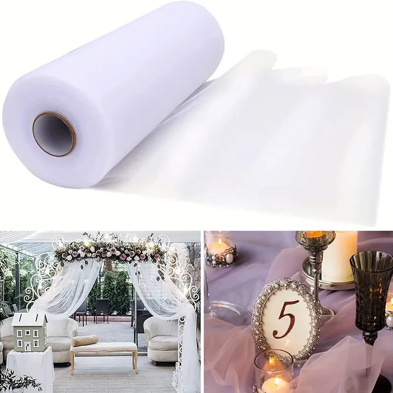 Upgrade Large Tulle Roll 12" x 100 Yards (300ft)（30cm X 91M) for Tutu Bow Birthday Party Wedding Decorations DIY 30CM*91M