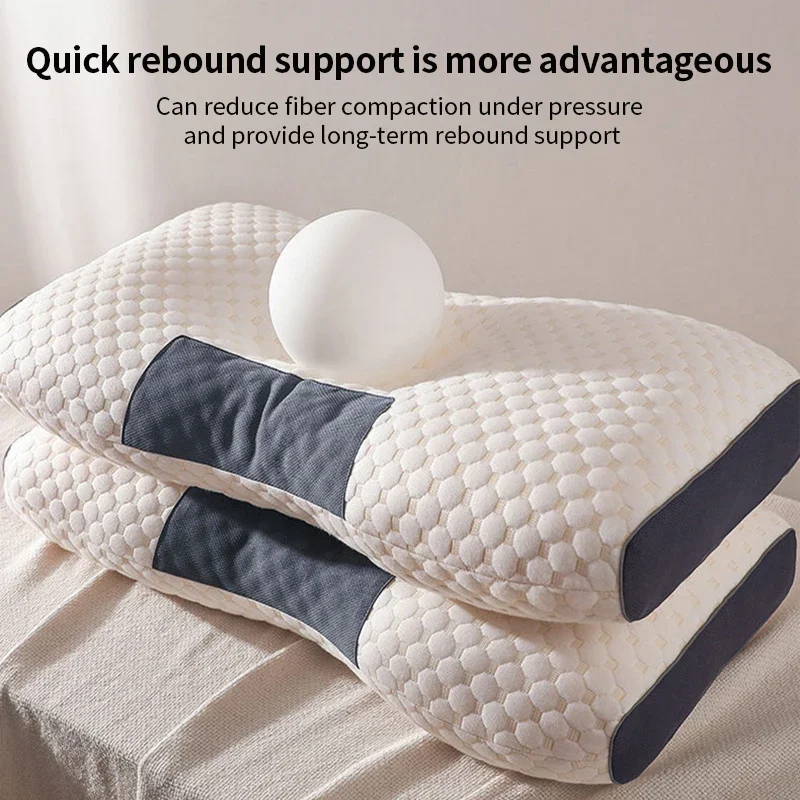 1PC Almohada 목 베개 도움 수면 목을 보호 자궁 경부 정형 외과 콩 섬유 마사지 가정용 스파 베개 수면