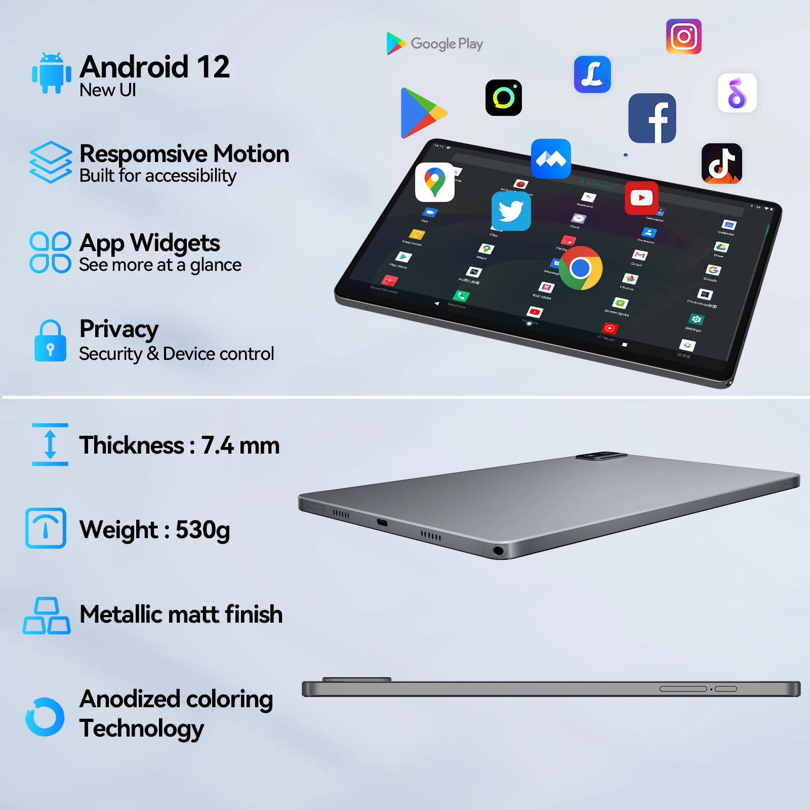 (Liquidación) Tablet Android 4GB 64GB con 4G LTE 1920x1200 IPS Unisoc T610 CPU 10 pulgadas Android Tablet 2024 Pc