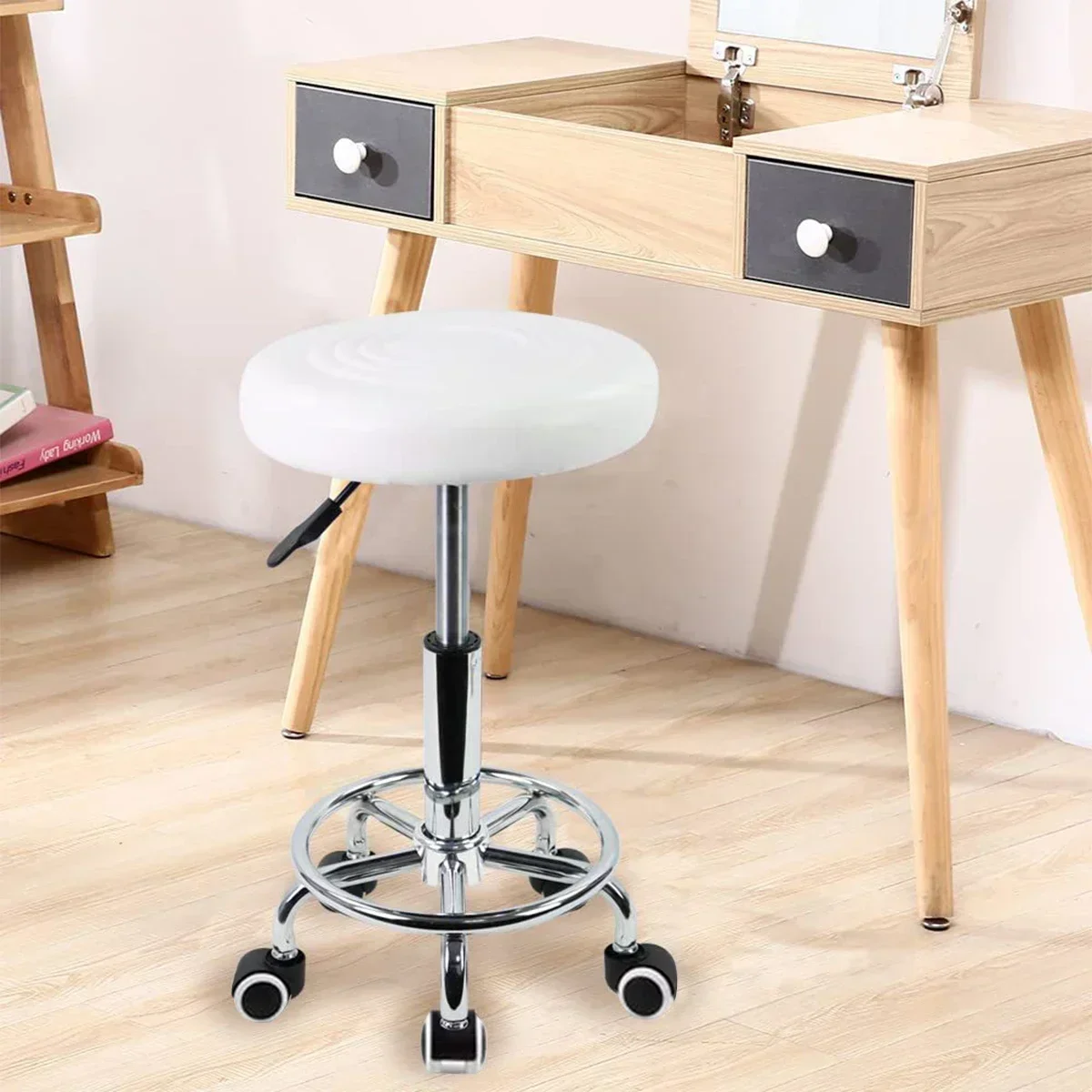 Drehhocker, Rollbarer, Ergonomia Arbeitshocker (höhenverstellbarer), 360 °   drehbar, Bürohocker, Praxishocker, Rollhocker,Barstuhl
