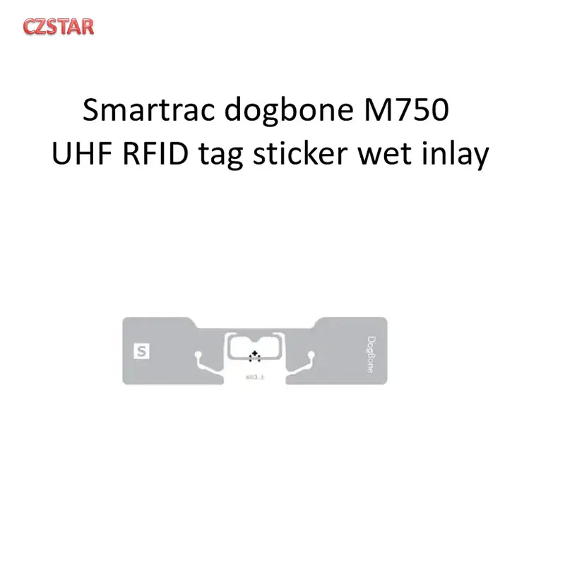 50 шт., чип Smartrac Dogbone UHF Rfid Marathon, чип синхронизации Impinj R6 M750, чип дальнего действия, UHF RFID-метка, клейкая наклейка