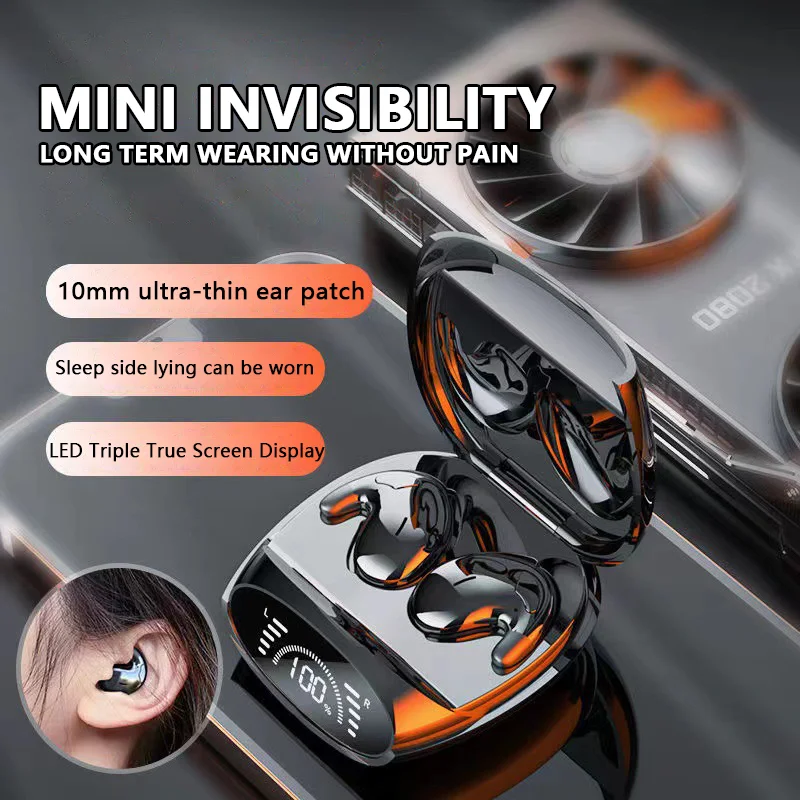 Xiaomi-auriculares invisibles para dormir, cascos pequeños con cancelación de ruido oculta, inalámbricos, deportivos, estéreo, Bluetooth 5,3