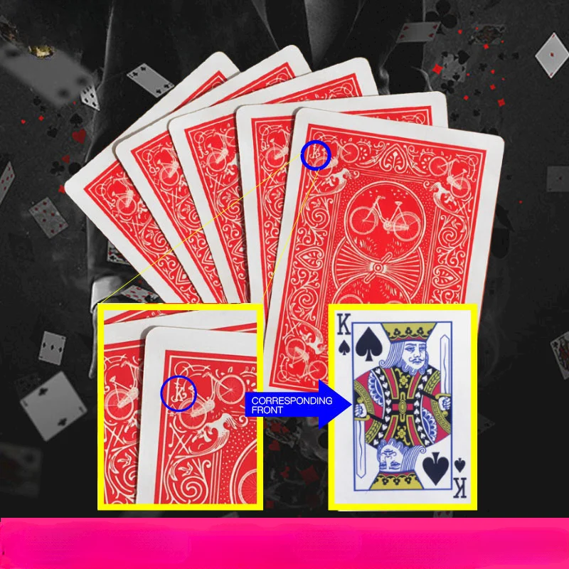 Carte da poker segrete contrassegnate Vedi attraverso carte da gioco Giocattoli magici Trucchi magici semplici ma inattuto Oggetti di scena magici da poker magici acquistati