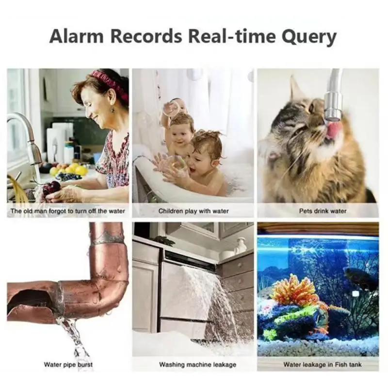 Tuya Mini Zigbee 3,0 Sensor de agua alarma de fuga de agua Detector de inmersión en agua aplicación remota Control Hub requerido