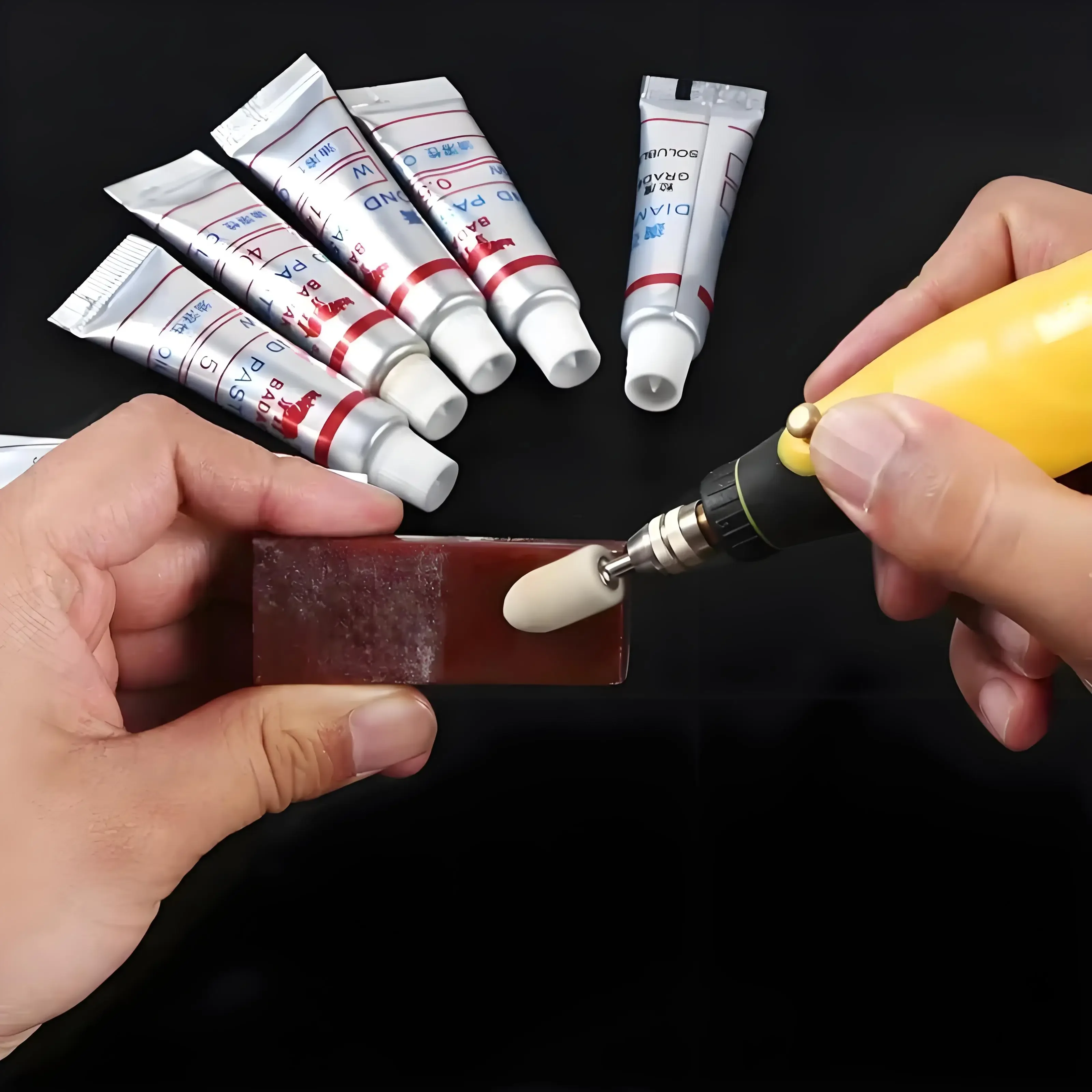 2 Pcs Diamond Abrasive Paste W0.5 ~40 Grit 320~10000# Diamond Polishing Lapping Glass Metal Grinding Polishing Scratch Repair