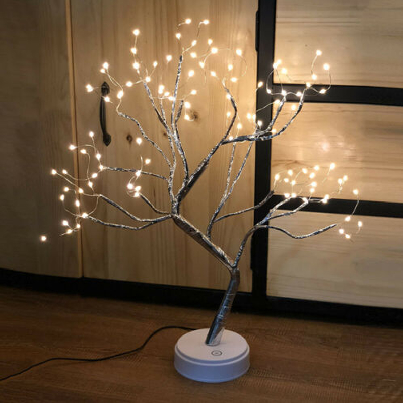 2PCS Pearl Bonsai Tree Light LED Branch Light Artificial Bedroom Desktop Decorative lamp Wedding Family Party Gift Nightlight