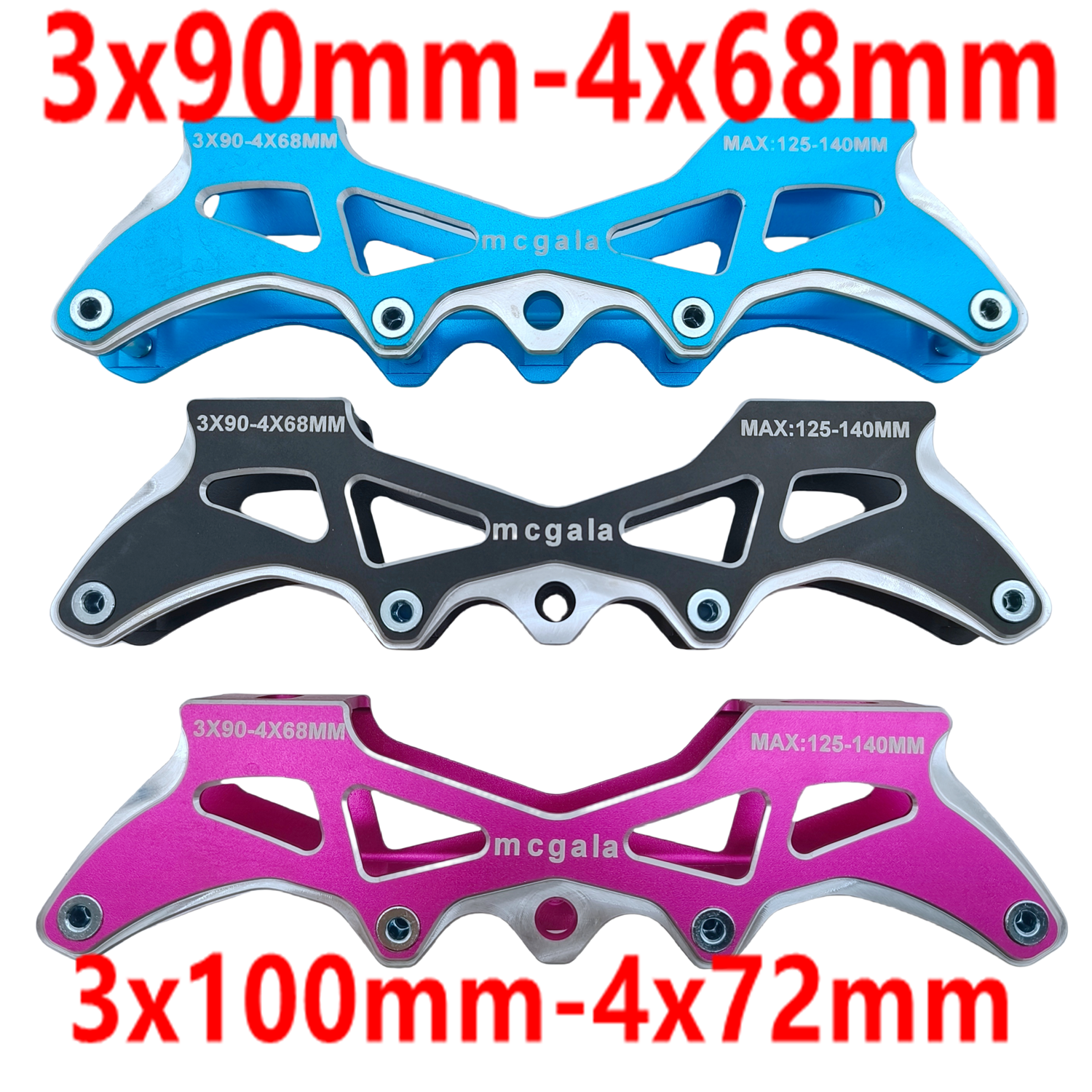 Детская рама для скейтбординга Speed Slalom Frame 3х90-4х68, 3х100-4х72мм, 2в1