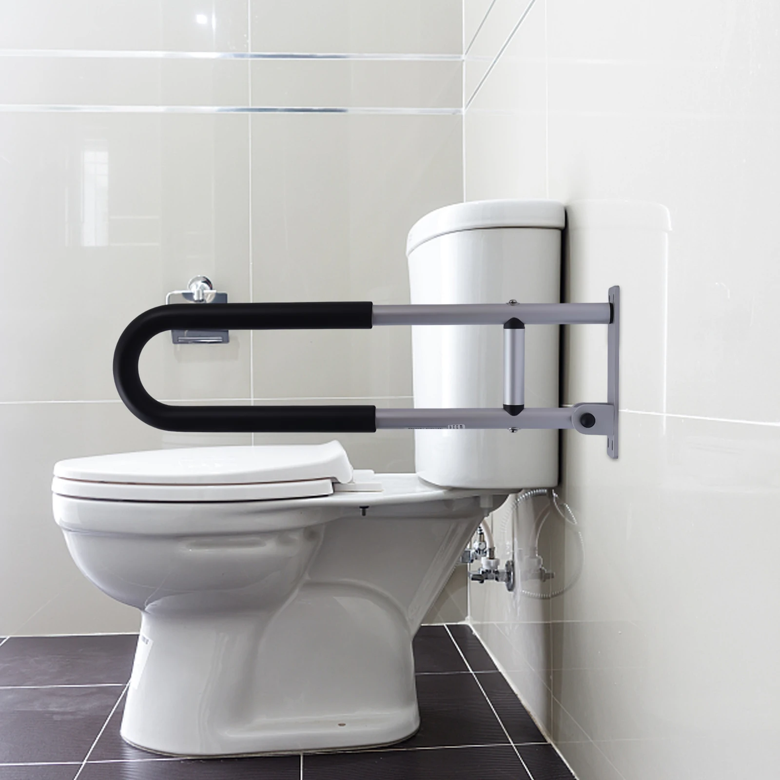 Rieles de barra de agarre para ayuda para el baño, riel de soporte de seguridad para el baño, pasamanos de ducha, mango de marco de soporte para el inodoro para personas mayores