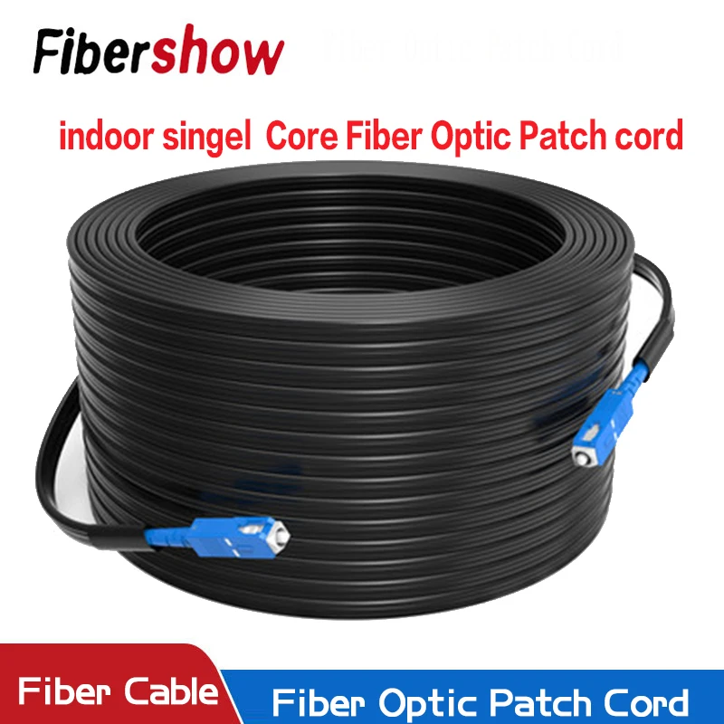 Glasfaser-Drop-Kabel SC-UPC auf SC UPC Single Mode Simplex Indoor-Patchkabel Optisches Kabel FTTH 10 m 20 m 30 m 50 m 100 m