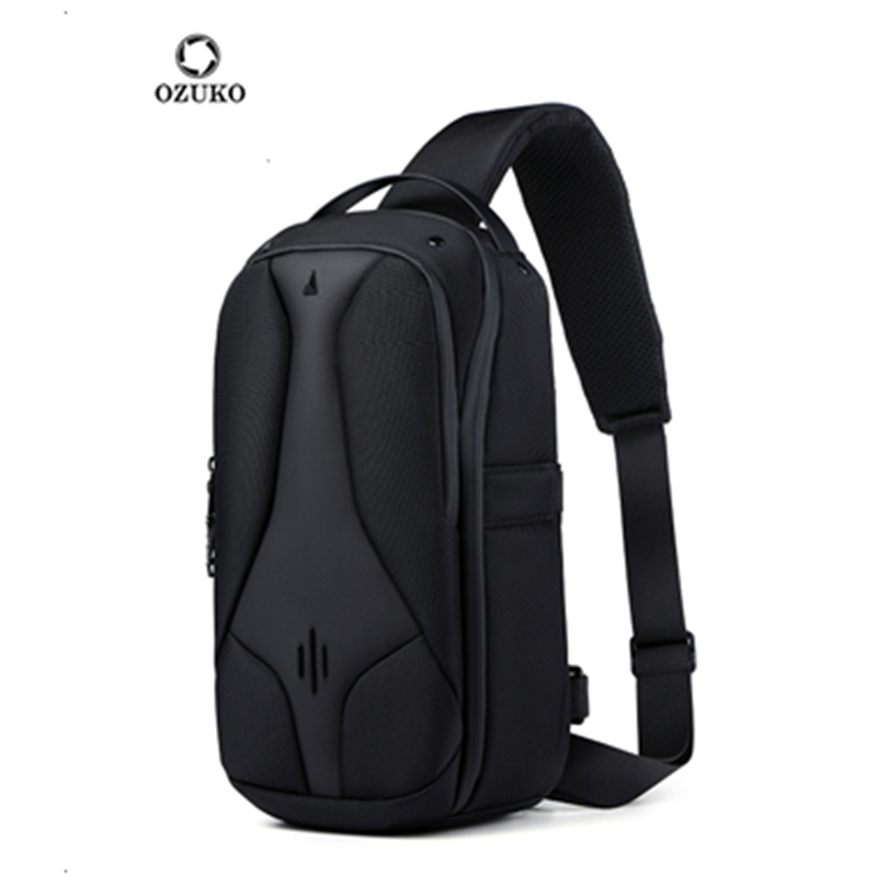 Ozuko bolsa de peito masculina na moda, bolsa de ombro crossbody de alta qualidade para homens, bolsa de viagem, serve para almofada de 11 polegadas