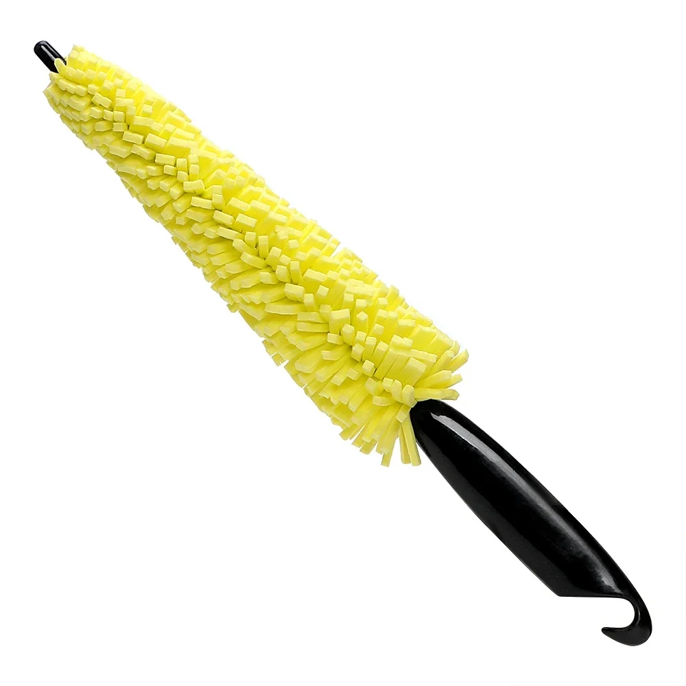 29cm 오토바이 스펀지 브러쉬 휠 림 와셔 자동차 허브캡 세척 자동차 청소 도구 손잡이 포함 자전거 먼지 피트 바이크 액세서리