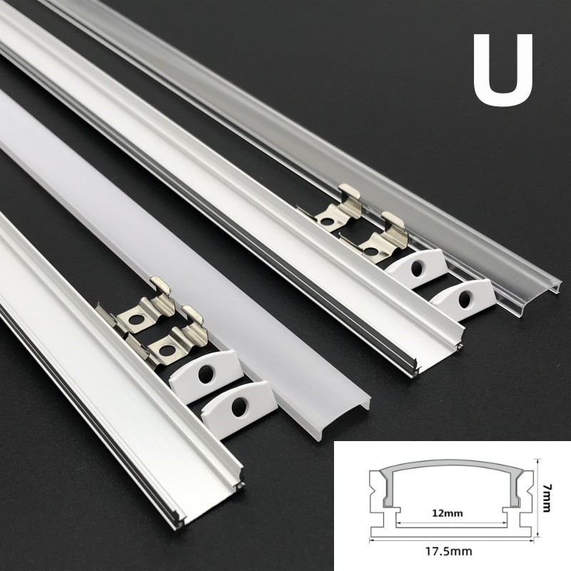 1-30Pcs/Lot 50cm Perfil Aluminio Led Corner Aluminium Profile Channel Holder for LED Strip Light Bar Cabinet Lamp Kitchen Closet