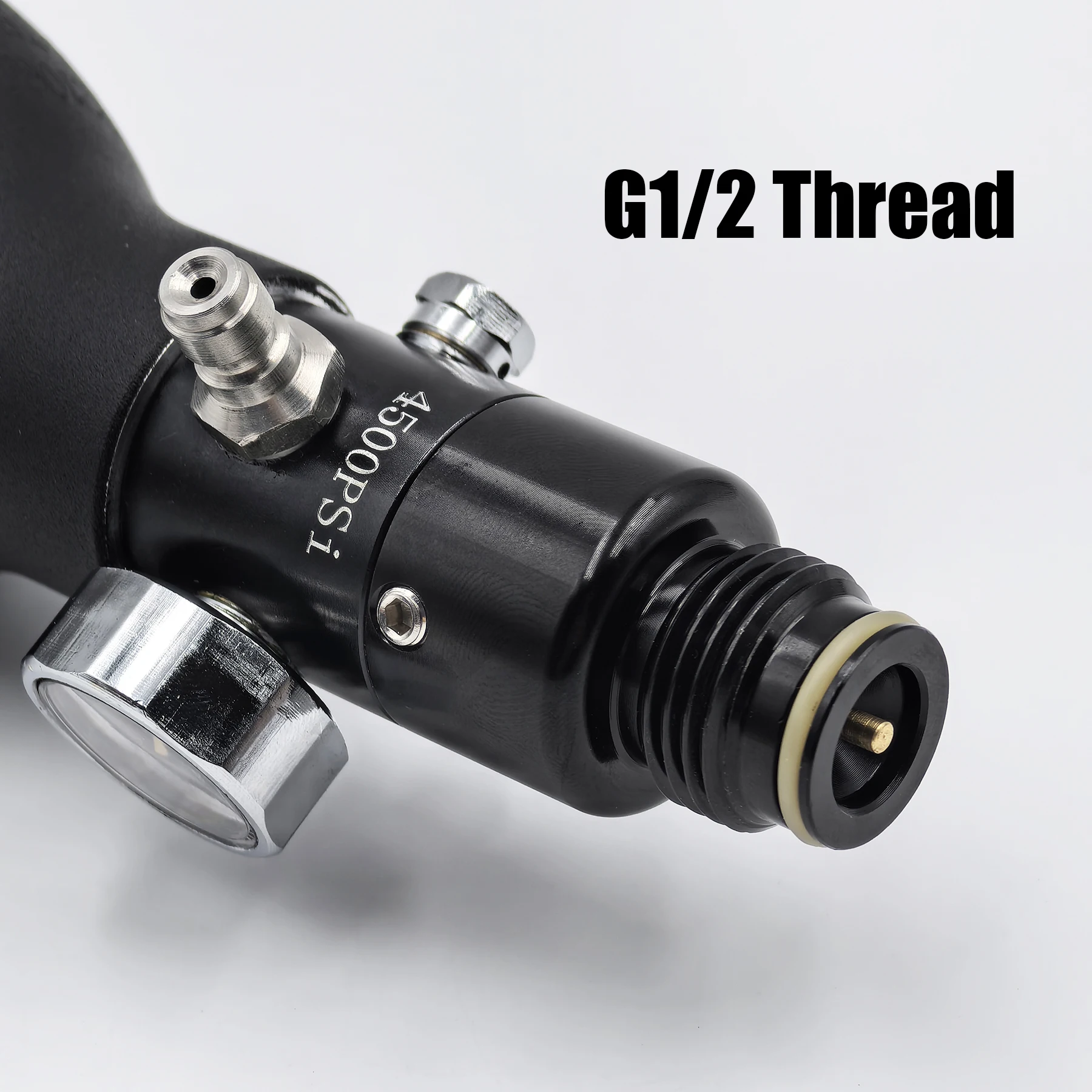 Compressed Air Tank Cylinder Bottle Regulator Pressure Reducing Valve 4500psi Input, 800psi~3000psi Output M18*1.5 5/8"-18UNF