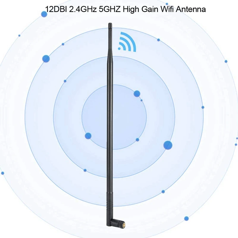 Antenna Wifi 2X 12DBI, antenna Wifi a lungo raggio ad alto guadagno dual band 2.4G/5G con connettore RP‐SMA per rete wireless