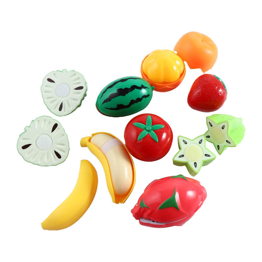 Simulation Kitchen Pretend Toy Cutting Fruit Vegetable Set Toy Cooking Interest Cultivation Montessori Educational Toy Kids Gift