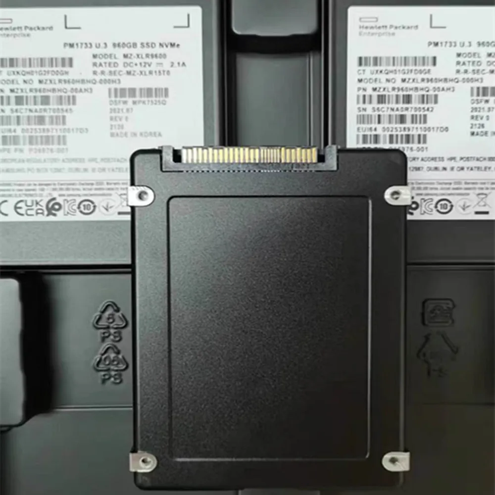 삼성 PM1733 960G U.3 SSD NVME PCIE 솔리드 스테이트 드라이브 HPE HP 브랜드용 원본