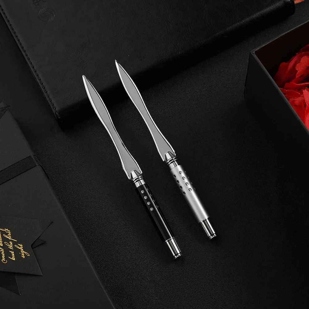 Abridor de cartas de metal com abertura de envelope, abridor de cartas de corte de metal, presentes criativos de escritório, faca de corte de letras, 1 peça