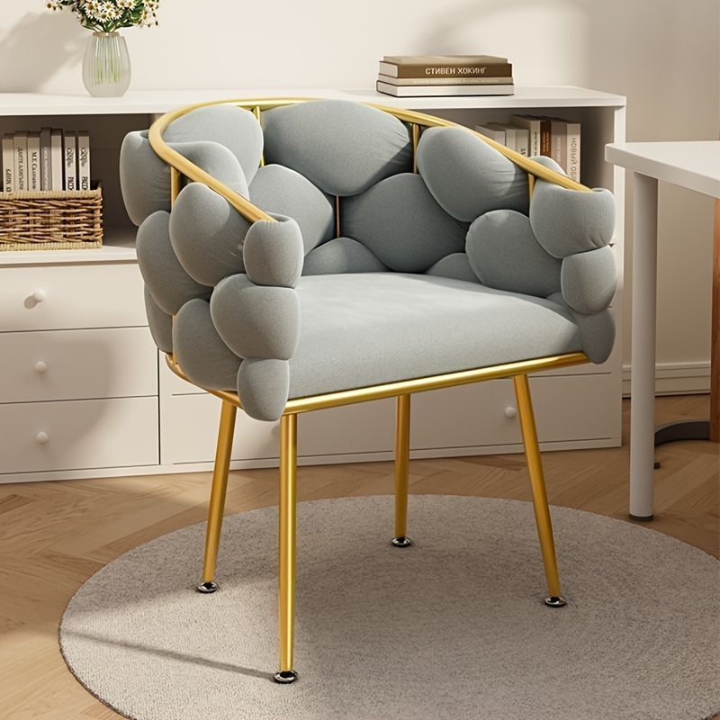 Silla de tocador para dormitorio, silla con respaldo de lujo, sofá individual de ocio, silla de ocio para dormitorio, silla de oficina