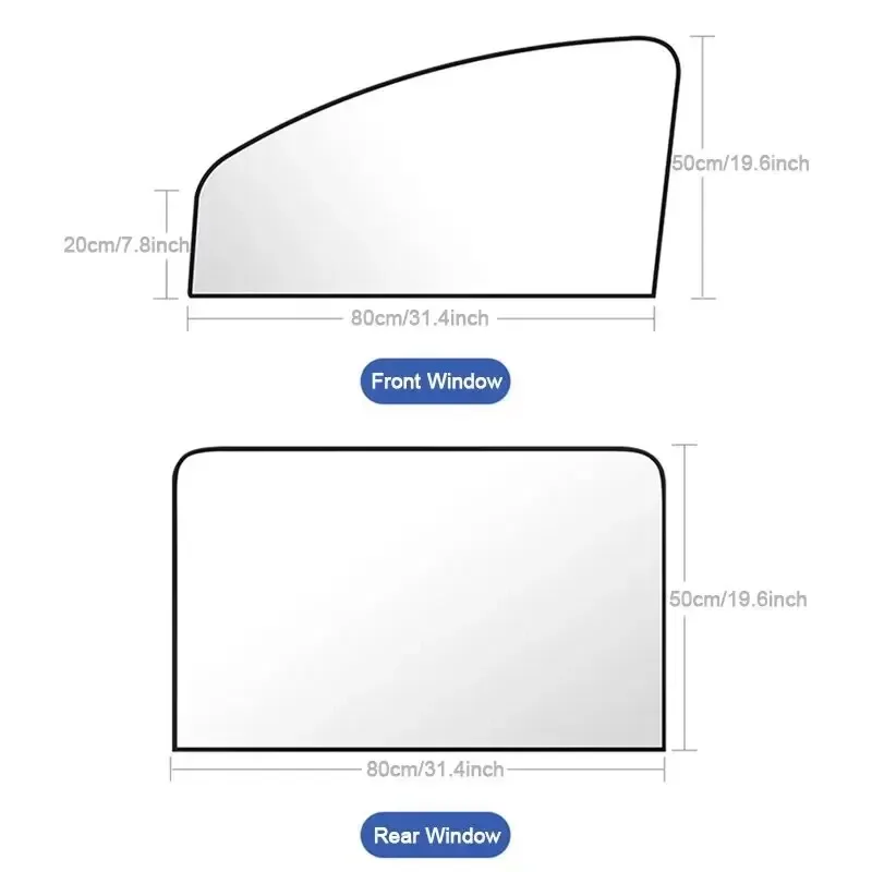 Parasol magnético para ventana lateral de coche, cortinas de privacidad, reflejo UV, antideslumbrante, bloque UV, parasol para ventana delantera/trasera, 2 uds.
