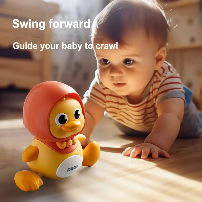 赤ちゃんのための電気oothing Duckのおもちゃ、音付きのアヒル、光と音楽、磁気、かわいい、ギフト