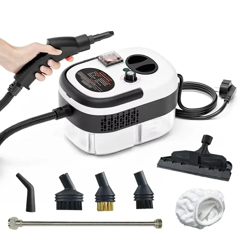 Limpiador a vapor de alta temperatura con enchufe europeo de 220V para el hogar, limpieza profunda del coche, capó de cocina y aparato de esterilización de aire