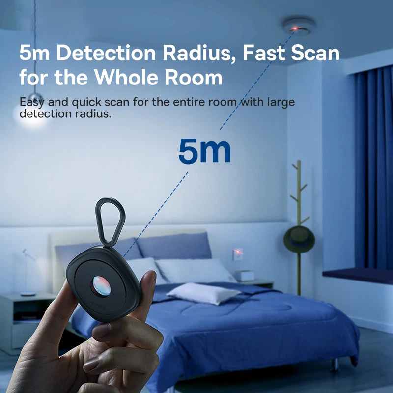 Baseus Camera Detector for Hidden Camera Portable Pinhole Lens Detect Gadget Anti-Peeping Security Protect Anti Candid Detector