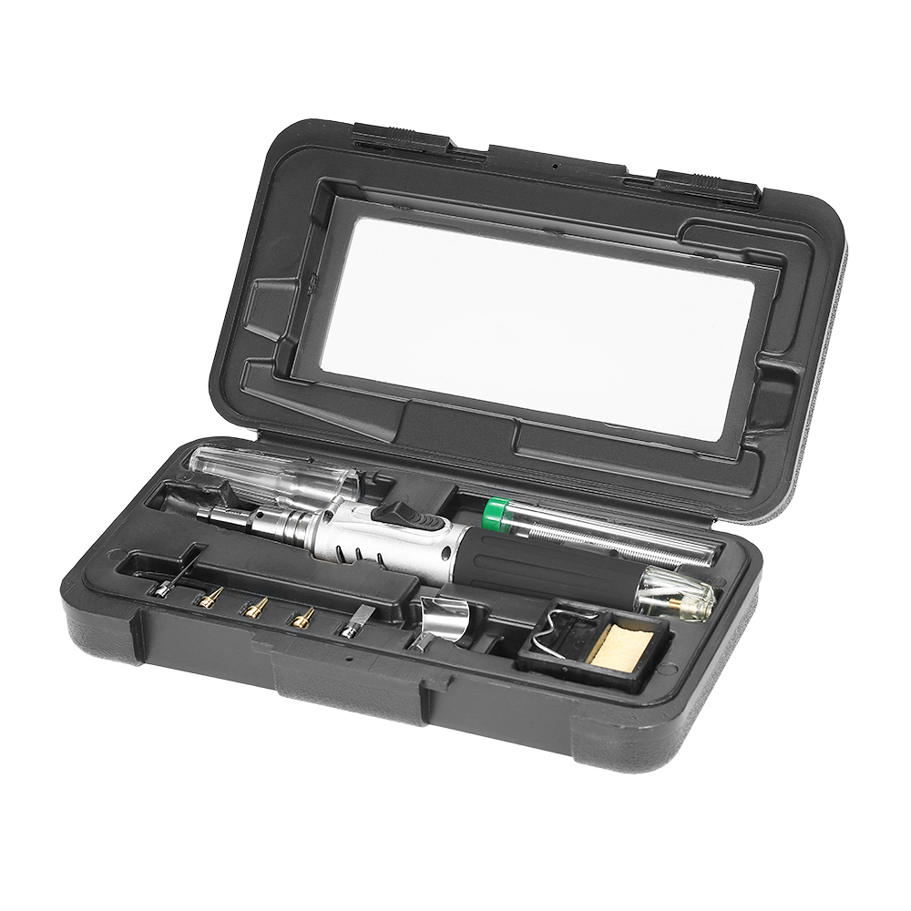 Juego de fundas de pistola para soldar de Gas 10 en 1, encendedor de butano de encendido automático multifuncional, Kit de herramientas de reparación de pluma de soplete de soldadura inalámbrica