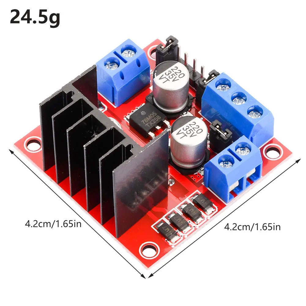L298N Dual H Bridge DC Motor Stepper papan pengontrol Drive daya tinggi L298 MODUL UNTUK Arduino Motor Stepper Robot mobil pintar