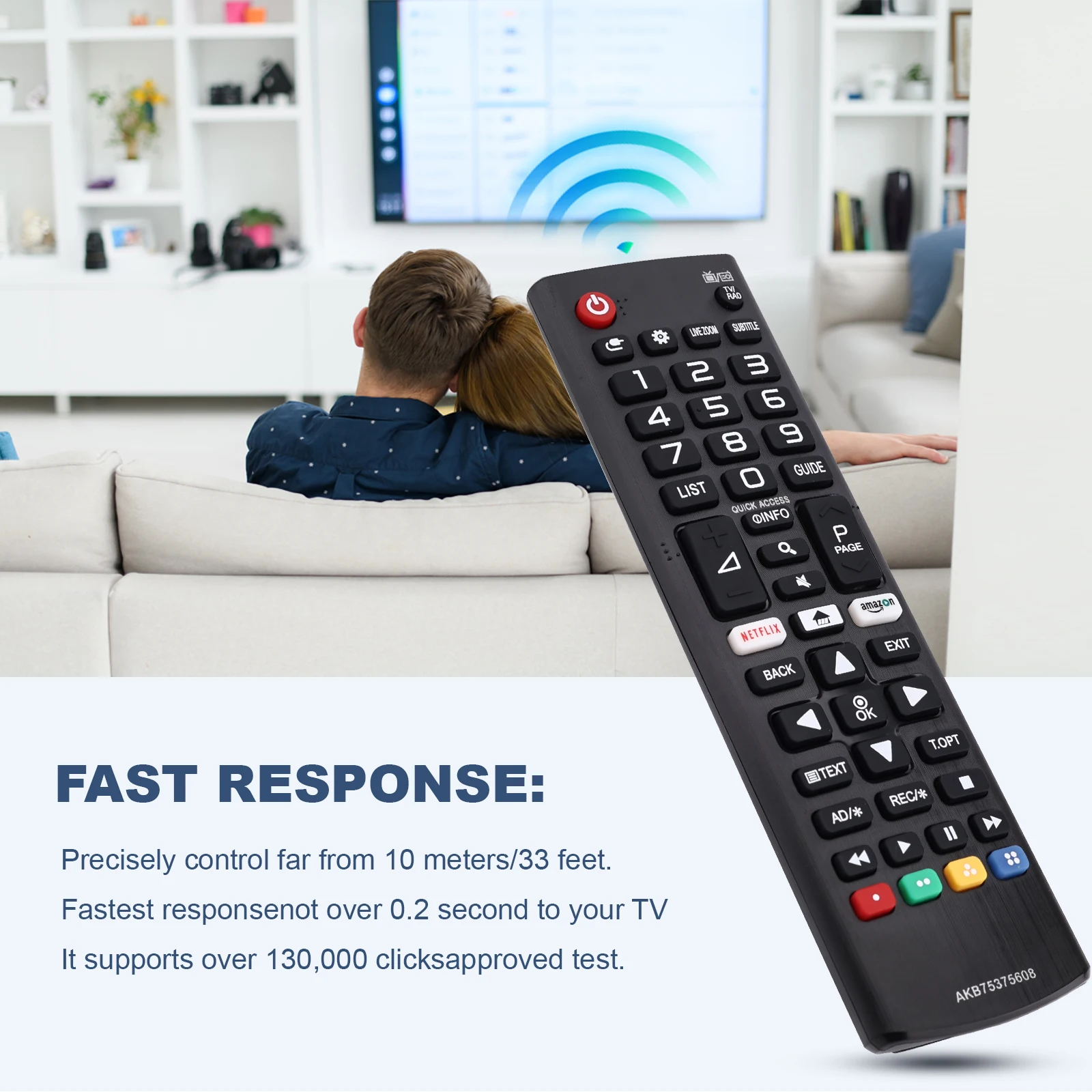 Mando a Seng Universal AKB 75095308 ABS de alta Maga für LG Smart TV 32LJ610V 43UJ634V 49UJ634V 55UJ634V 65UJ634V 43UJ6