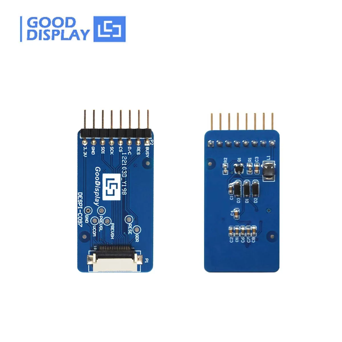Ultra compacto 0,97 polegadas Mini Epaper 184x88 pixels SPI Small E Ink display, GDEM0097T61 com placa adaptadora de conexão Epaper HAT
