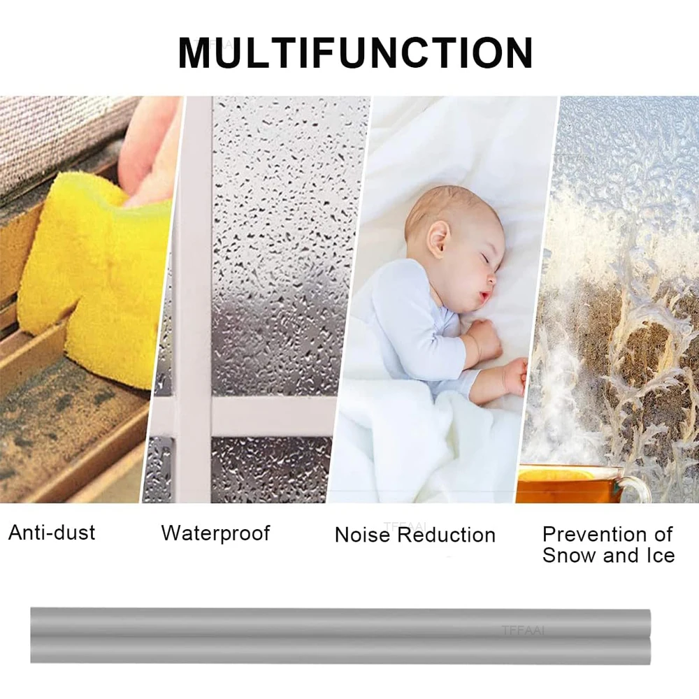 5 M/10 M ซีล Strip Diep Self-กาวร่าง Stopper เทปหน้าต่าง WEATHER Stripping ฉนวนกันความร้อนเสียงรบกวนยางซีล Strip