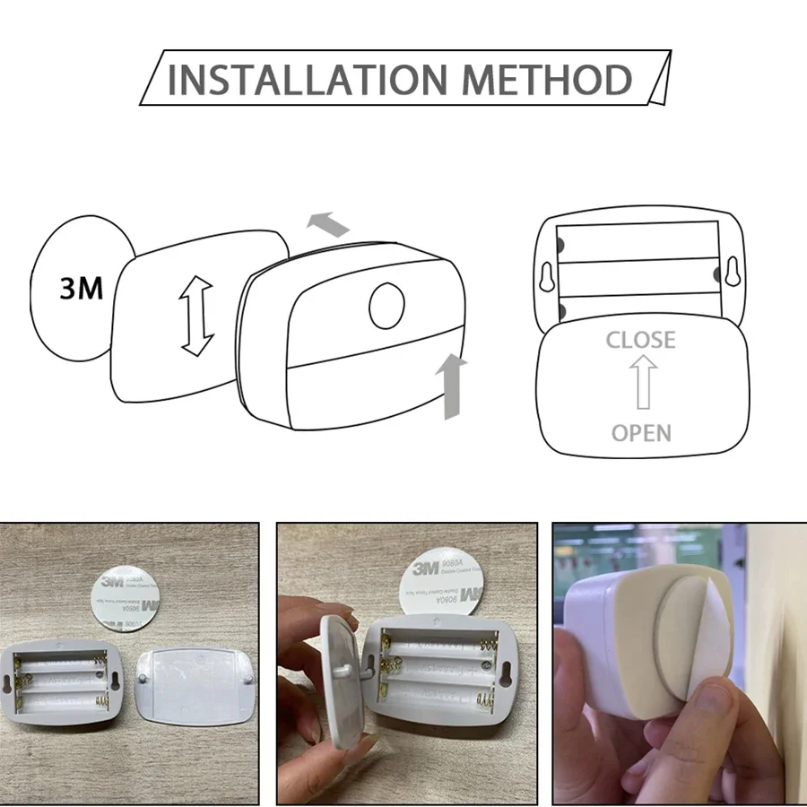 1-5PCS Luce notturna a LED con sensore di movimento Lampada da cucina wireless alimentata a batteria AAA per camera da letto Armadio Scale Corridoio