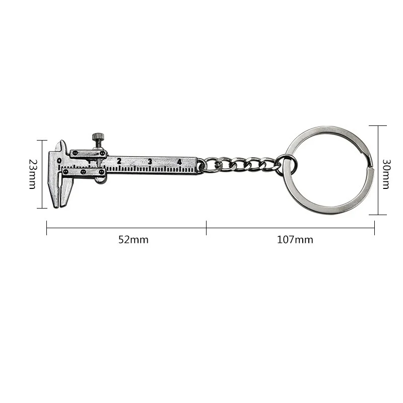 Thời Trang Mới Chìa Khóa Xe Ô Tô Mini Vernier Caliper Di Động 0-40Mm Móc Khóa Đo Gauging Dụng Cụ Xe Turbo Móc Chìa Khóa nhẫn Thước Kẹp Phanh