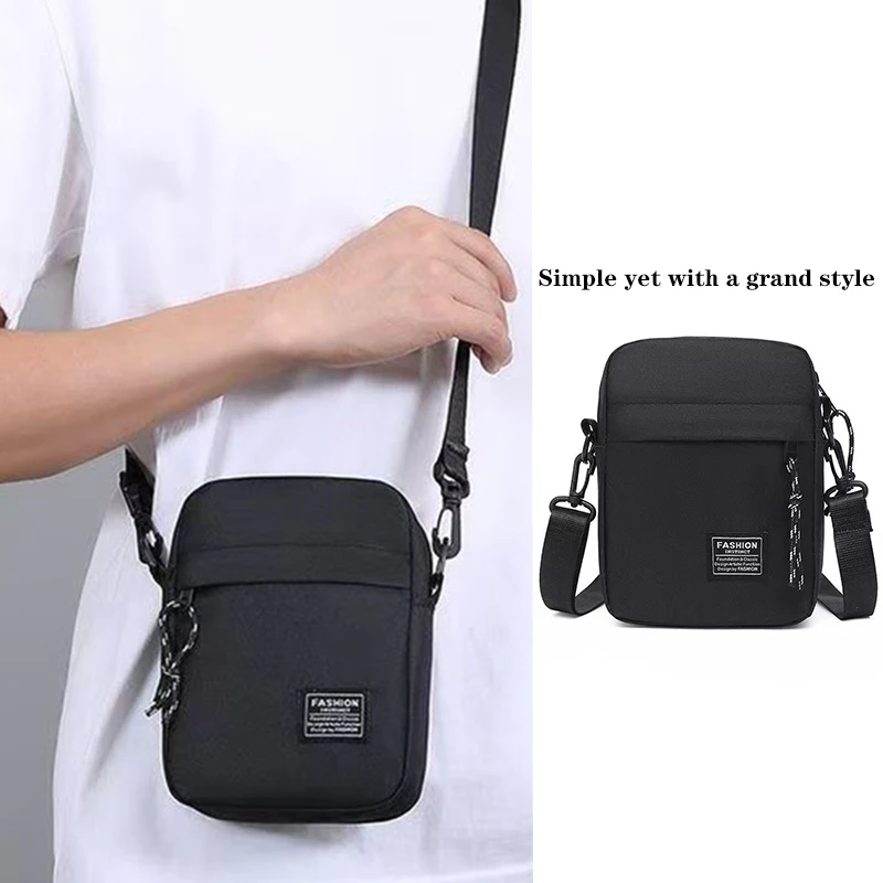 Borsa da uomo, disponibile in design a spalla singola o a tracolla, adatta per l'uso quotidiano durante la scuola. Realizzato in materiale di nylon.
