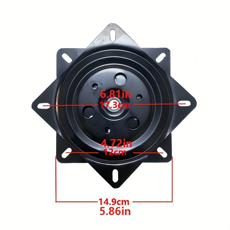 Heavy-Duty Chair Swivel Base 6"/4", 360° Rotating, Smooth Mechanism - Perfect for Bar Stools & Furniture Accessories