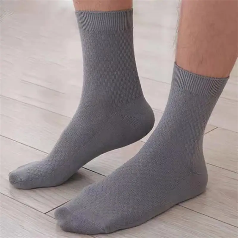 Bộ 5 Đôi Tất/Nam Sợi Tre Cao Cấp Tất Vớ Nam Thấm Hút Mồ Hôi Thoáng Khí Vừa Vớ Chân Phong Cách Doanh Nhân kích Thước Lớn 38-45