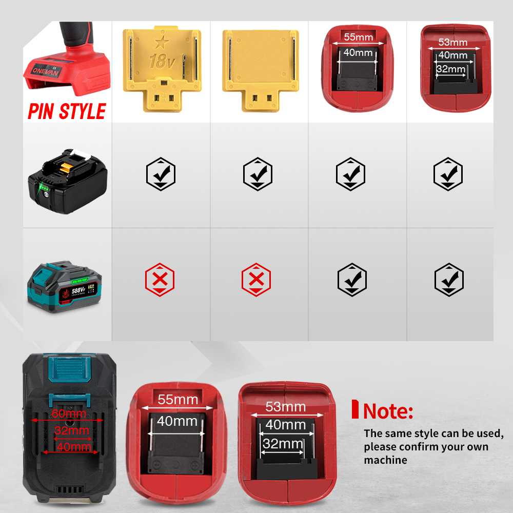 Onevan bateria de lítio 29900mah 22900mah recarregável 928vf 588vf indicador de capacidade para makita 18v chave elétrica ferramenta elétrica