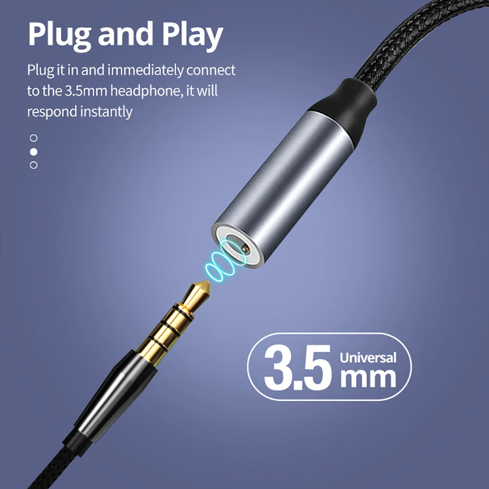 Cable de Audio tipo C 3,5 Aux Jack USB tipo C a adaptador de Audio de 3,5mm convertidor de Cable de auricular para iPhone 15 Samsung Galaxy S24 S23