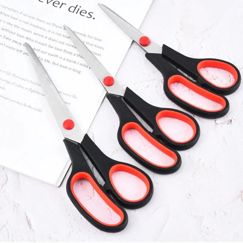 3 unids/set tijeras de acero inoxidable papelería para estudiantes tijera hogar multifuncional tijeras de sastre para oficina corte a mano nuevo