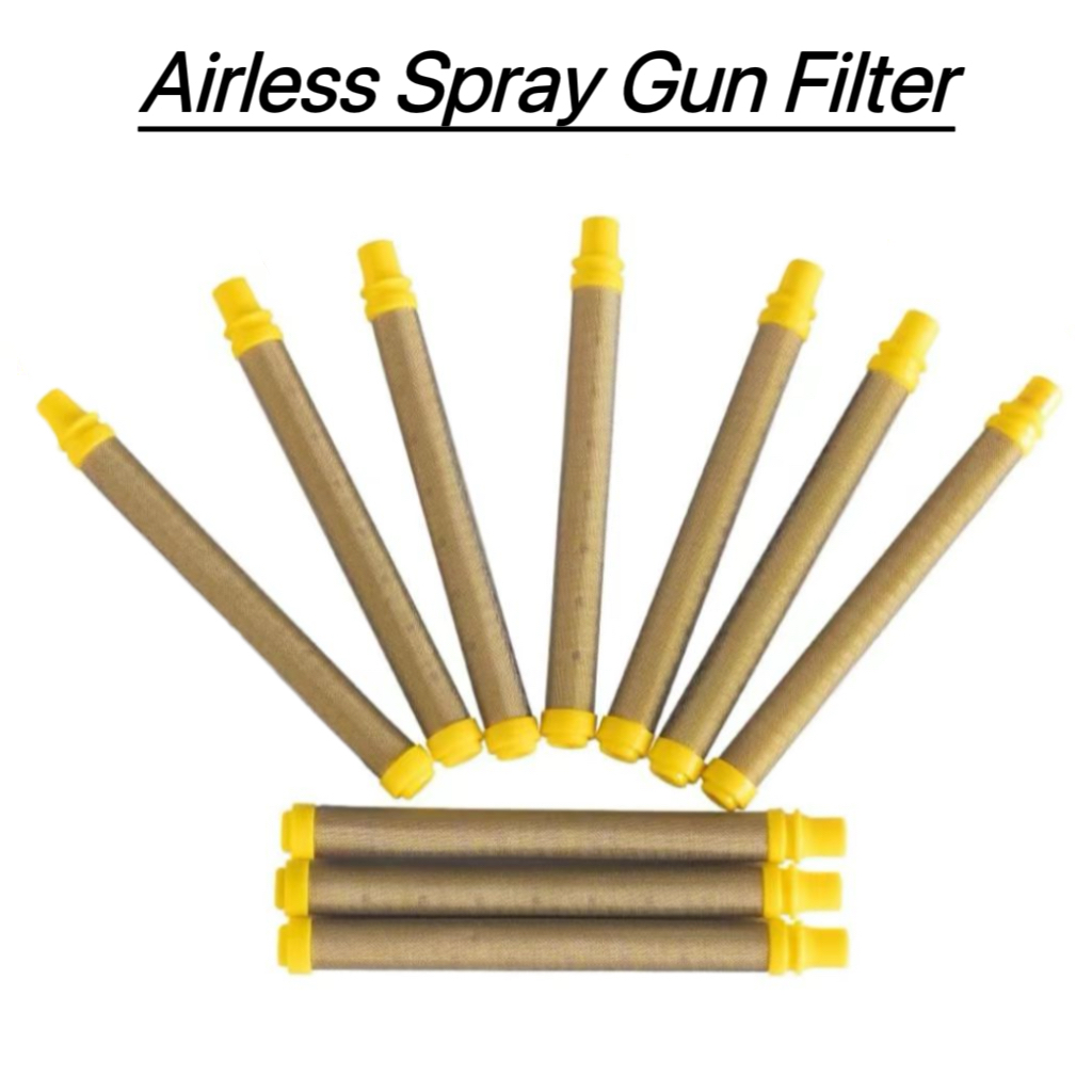 Airless Paint Sprayer Gun Filters for Wagner Filter Replacement (10 PCS, 100 Mesh, Yellow)