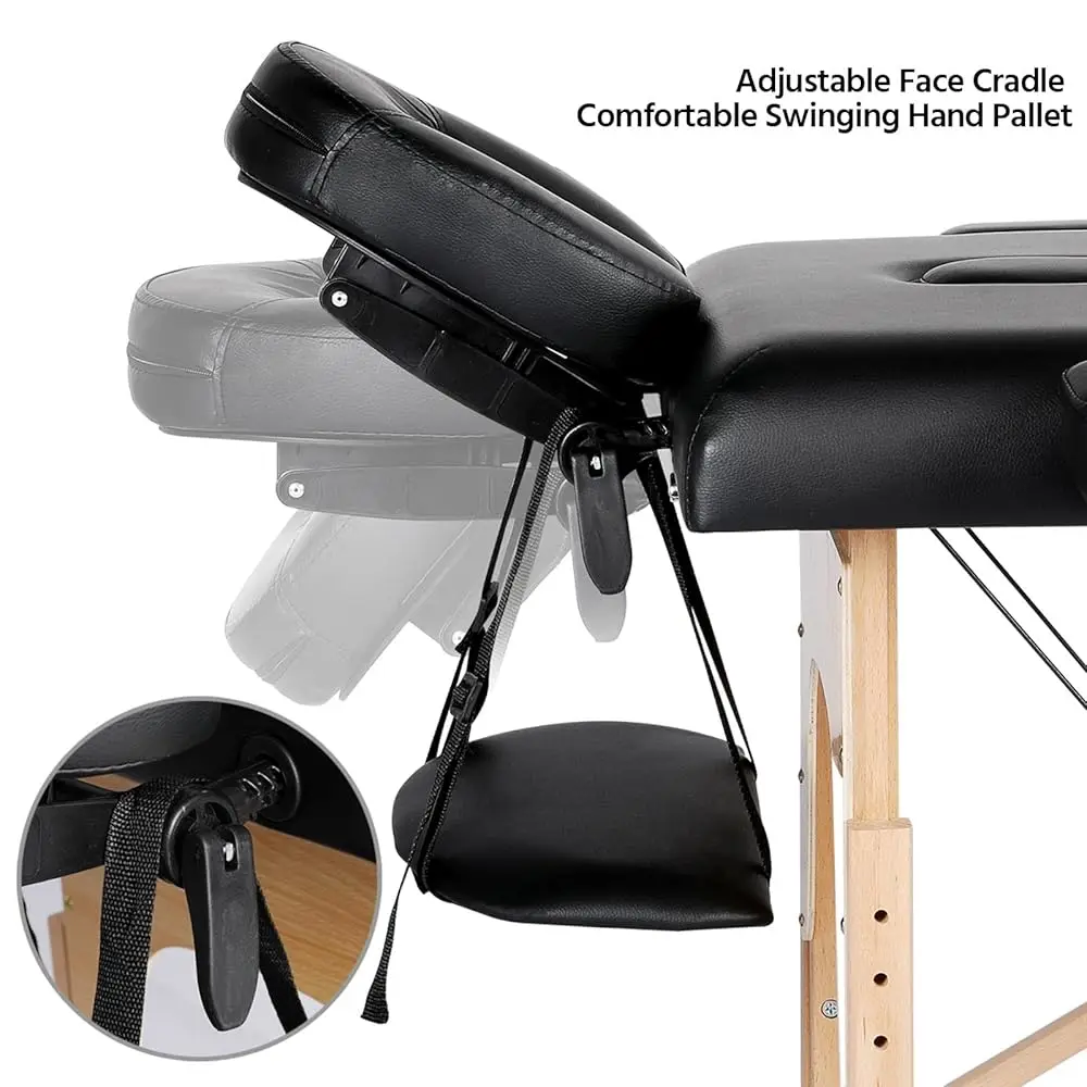 24 inch Massage Table Portable Lash Beds Spa Bed Massage Couch Foldable Spa Tables Adjustable 2 Fold with Non-Woven Bag