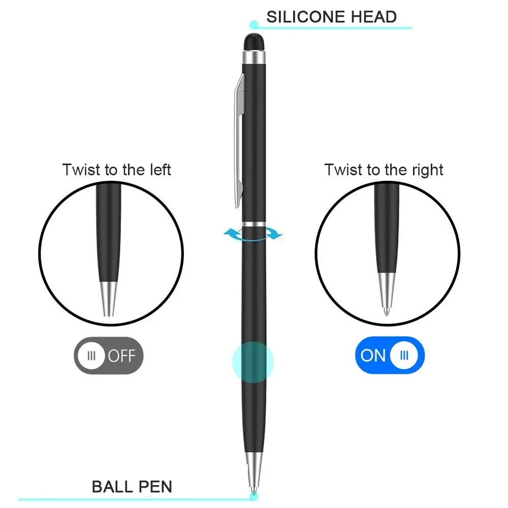 10 pçs universal caneta stylus tablet desenho tela capacitiva caneta de toque para iphone ipad samsung xiaomi android lápis do telefone móvel