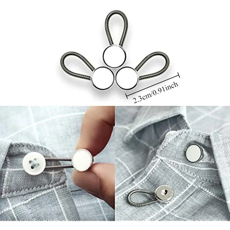 Bouton d'extension de taille télescopique, bouton détachable, Extension de taille, bouton de réglage du jean, extenseur de ceinture sans couture